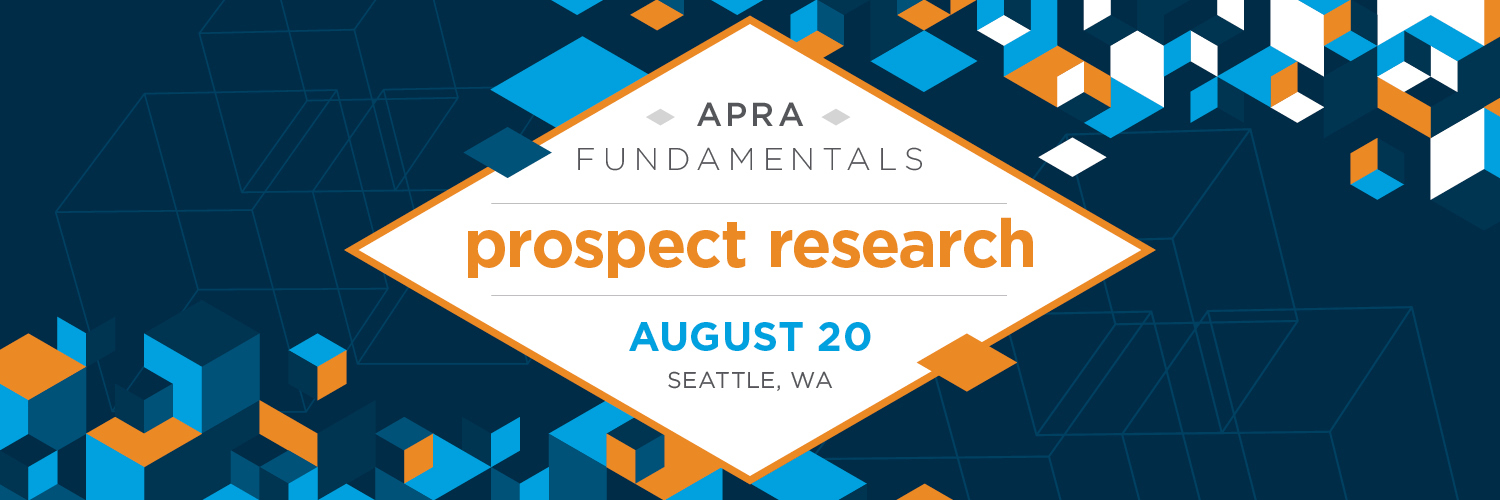 Summer 2024 Apra Fundamentals: Prospect Research