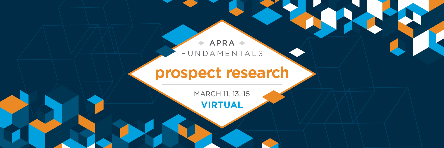 Apra Fundamentals: Prospect Research Winter 2024 Live Virtual Event